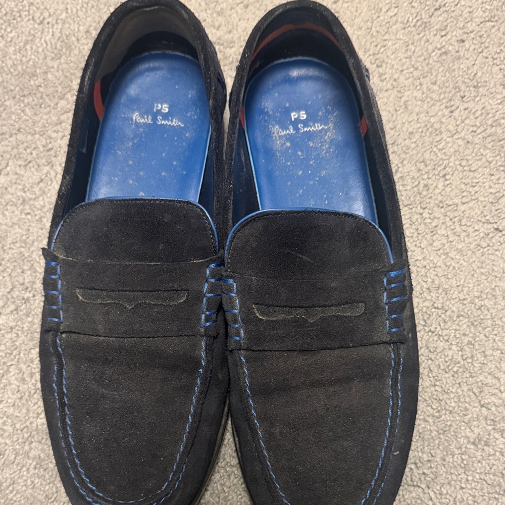 Paul Smith Men's Black and Blue Loafers